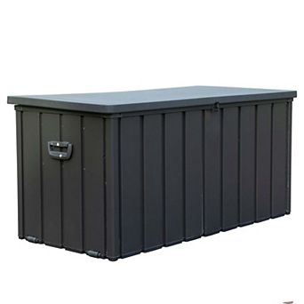 49.41 in W x 24.69 in D x 23.43 in H Dark Gray Steel Outdoor Storage Cabinet