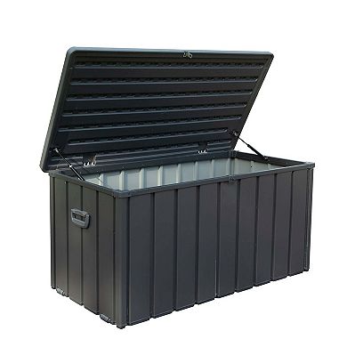 49.41 in. W x 24.69 in. D x 23.43 in. H Dark Gray Steel Outdoor Storage Cabinet