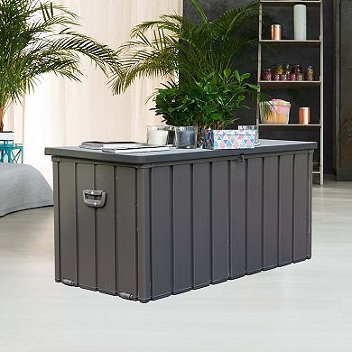 49.41 in. W x 24.69 in. D x 23.43 in. H Dark Gray Steel Outdoor Storage Cabinet