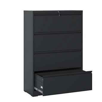 VIYET 4-Drawer Lateral File Cabinet - Large Capacity Anti-Tip Steel Storage for Legal Files