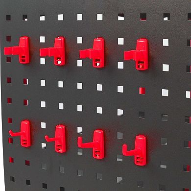 3-Tier Rolling Detailing Cart with Bottle Holders Pegboard Hooks Auto Detail Cart on Wheels