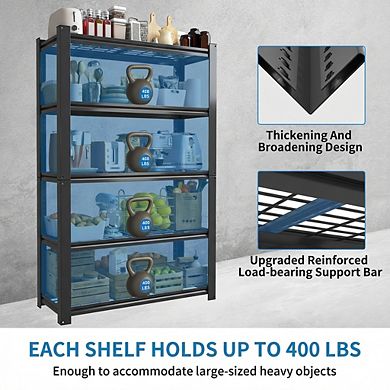 VIYET - 72"H 5-Tier Heavy Duty Garage Shelving - Adjustable Storage