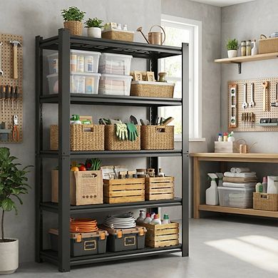 VIYET - 72"H 5-Tier Heavy Duty Garage Shelving - Adjustable Storage