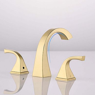 8 Inch Widespread Three Hole 2 Handle Bathroom Faucet with Pop Up Drain