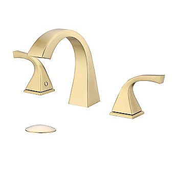 8 Inch Widespread Three Hole 2 Handle Bathroom Faucet with Pop Up Drain