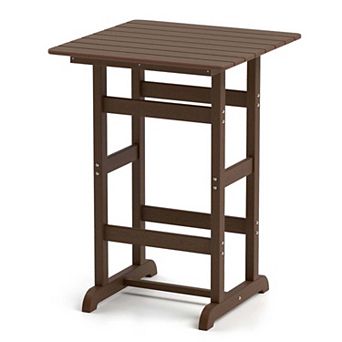 Weatherproof HDPE Bar Table with Slatted Top