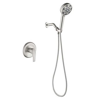 7-Spray Pattern 4.72 in Wall Mount Handheld Shower Head 2.5 GPM with Single Handle