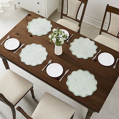 Avanti Provence Set of 4 Woven Braided Round Placemats