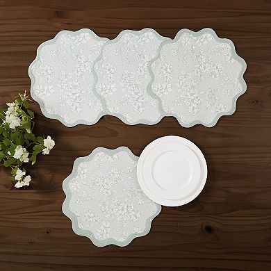 Avanti Provence Set of 4 Woven Braided Round Placemats