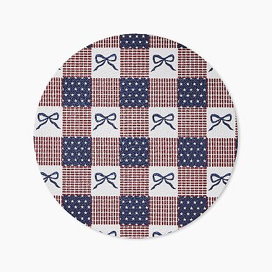 Avanti Celebration Set of 4 Woven Braided Round Placemats