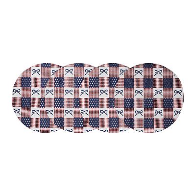 Avanti Celebration Set of 4 Woven Braided Round Placemats