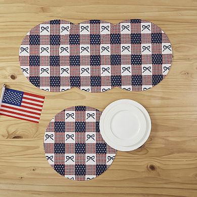 Avanti Celebration Set of 4 Woven Braided Round Placemats