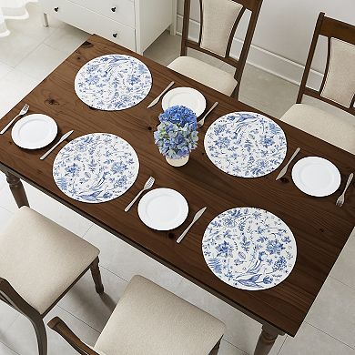 Avanti Ashford Set of 4 Woven Braided Round Placemats