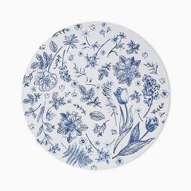 Avanti Ashford Set of 4 Woven Braided Round Placemats