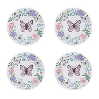 Avanti Meadow Set of 4 Woven Braided Round Placemats