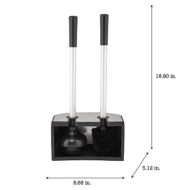 Bath Bliss 3-Piece Toilet Brush & Plunger Set