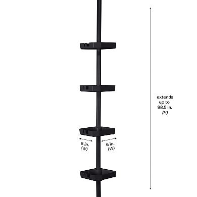 Bath Bliss 4-Tier Tension Corner Shower Organizer Caddy