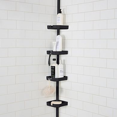 Bath Bliss 4-Tier Tension Corner Shower Organizer Caddy