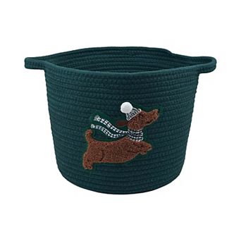 Merry and Bright Dog Icon Storage Bin