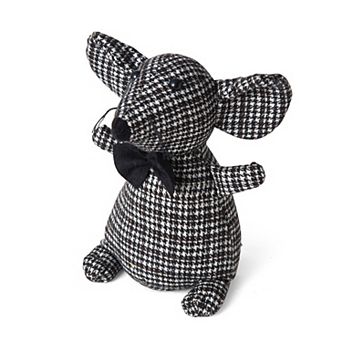 Elements Checkered Mouse Door Stopper Floor Decor