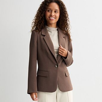 Juniors' SO® Crepe Suiting Blazer