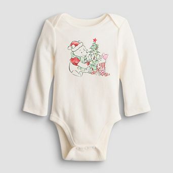 Baby Jumping Beans® Disney's Winnie The Pooh & Roo Christmas Long Sleeve Bodysuit