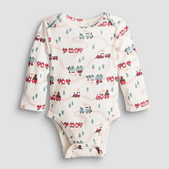 Baby Jumping Beans® Holiday Long Sleeve Lapped Shoulder Bodysuit