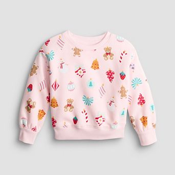 Girls 4-12 Jumping Beans® Core Fleece Holiday Crewneck Sweatshirt