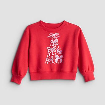 Girls 4-12 Jumping Beans® Core Fleece Holiday Crewneck Sweatshirt