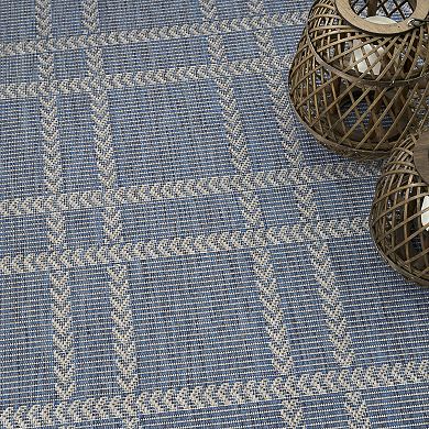 Nourison Horizon Indoor/Outdoor Modern Grid Rug