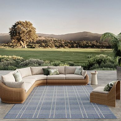 Nourison Horizon Indoor/Outdoor Modern Grid Rug