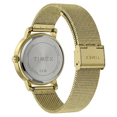 Timex Women's Rainbow Crystal Accent Stainless Steel Mesh Watch - TW2Y48700