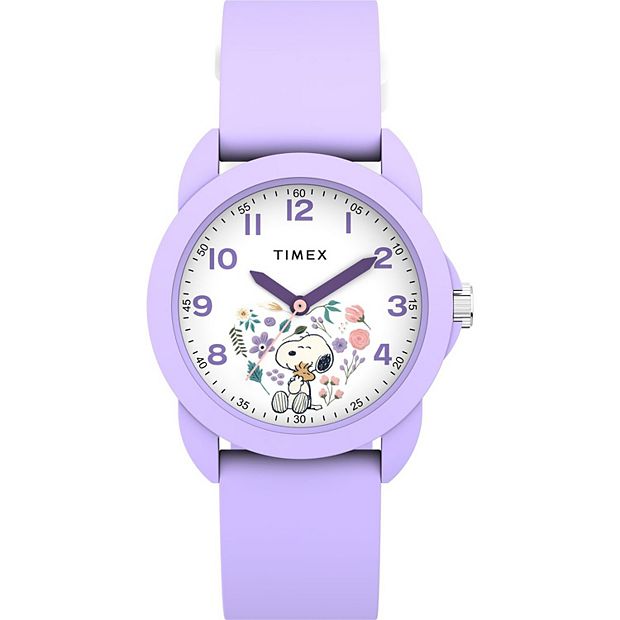 Timex Kids Rainbow Snoopy Watch with Hot Pink Case Peanuts® x Timex Weekender Floral 38mm Fabric Strap Watch  main image 4