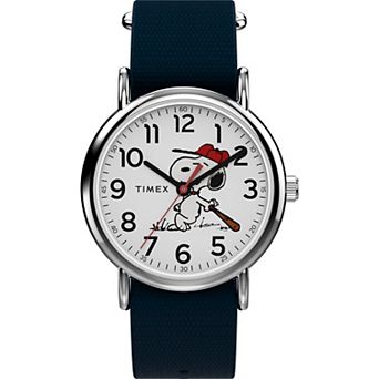 Timex Weekender Kids' Snoopy Baseball Fabric Strap Watch - TW2Y51400