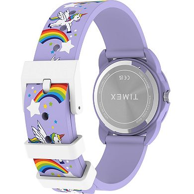 Timex® Kids Time Teacher Unicorn & Rainbows Silicone Strap Watch - TW2Y59600