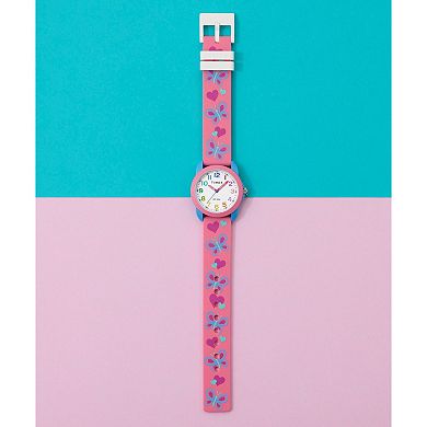 Timex® Kid's Time Teacher Hearts & Butterflies Silicone Strap Watch - TW2Y59700