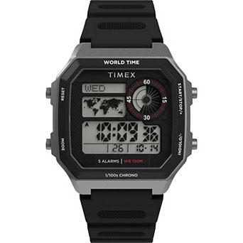 Timex® Men's World Time Resin Strap Digital Watch - TW5M68800