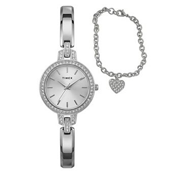 Timex® Women's Aveline 2 pc Watch & Heart Bracelet Box Set - TWG067700