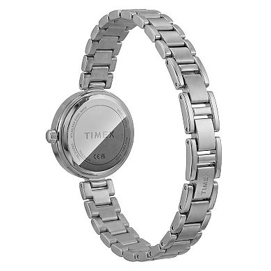 Timex® Main Street Women's 2-Piece Silver Tone Watch & Heart Bracelet Set