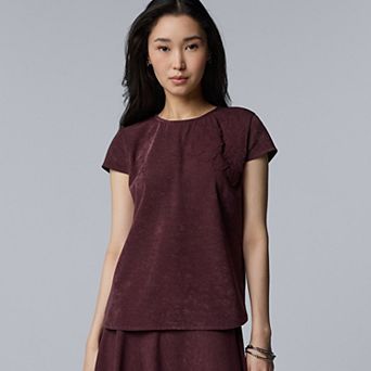 Women's Simply Vera Vera Wang Floral Applique Top