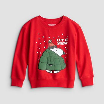 Baby & Toddler Jumping Beans® Peanuts Snoopy Let It Snow Graphic Pullover Sweatshirt