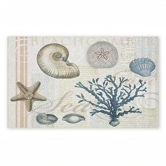 Stupell Home Decor Beachcomber Vintage Sea Collage Doormat