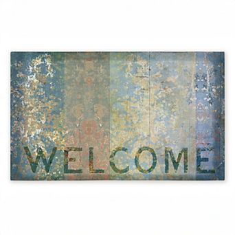 Stupell Home Decor Rustic Stripe Welcome Doormat
