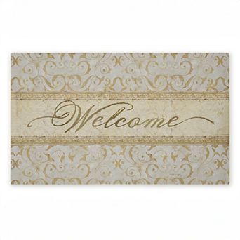 Stupell Home Decor Vintage Damask Neutrals Entry Doormat