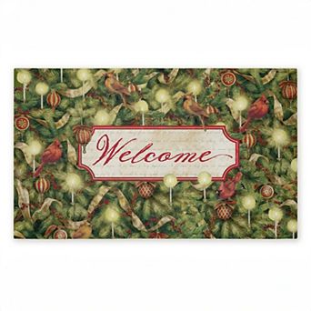 Stupell Home Decor Seasonal Cardinals Welcome Doormat