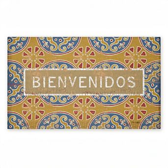 Stupell Home Decor Valencia Pattern Bienvenidos Doormat