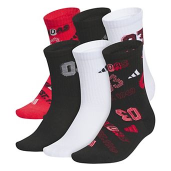 Boys adidas Cushioned 6-Pack Crew Socks