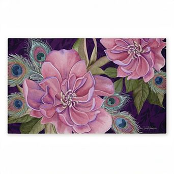 Stupell Home Decor Midnight Garden Peacock Feathers Doormat