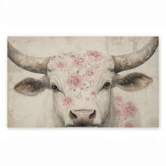 Stupell Home Decor Floral Kissed Cow Doormat Doormat