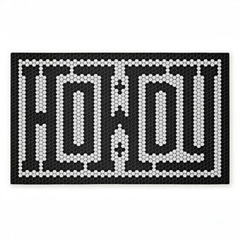 Stupell Home Decor Western Greeting Howdy Black Doormat
